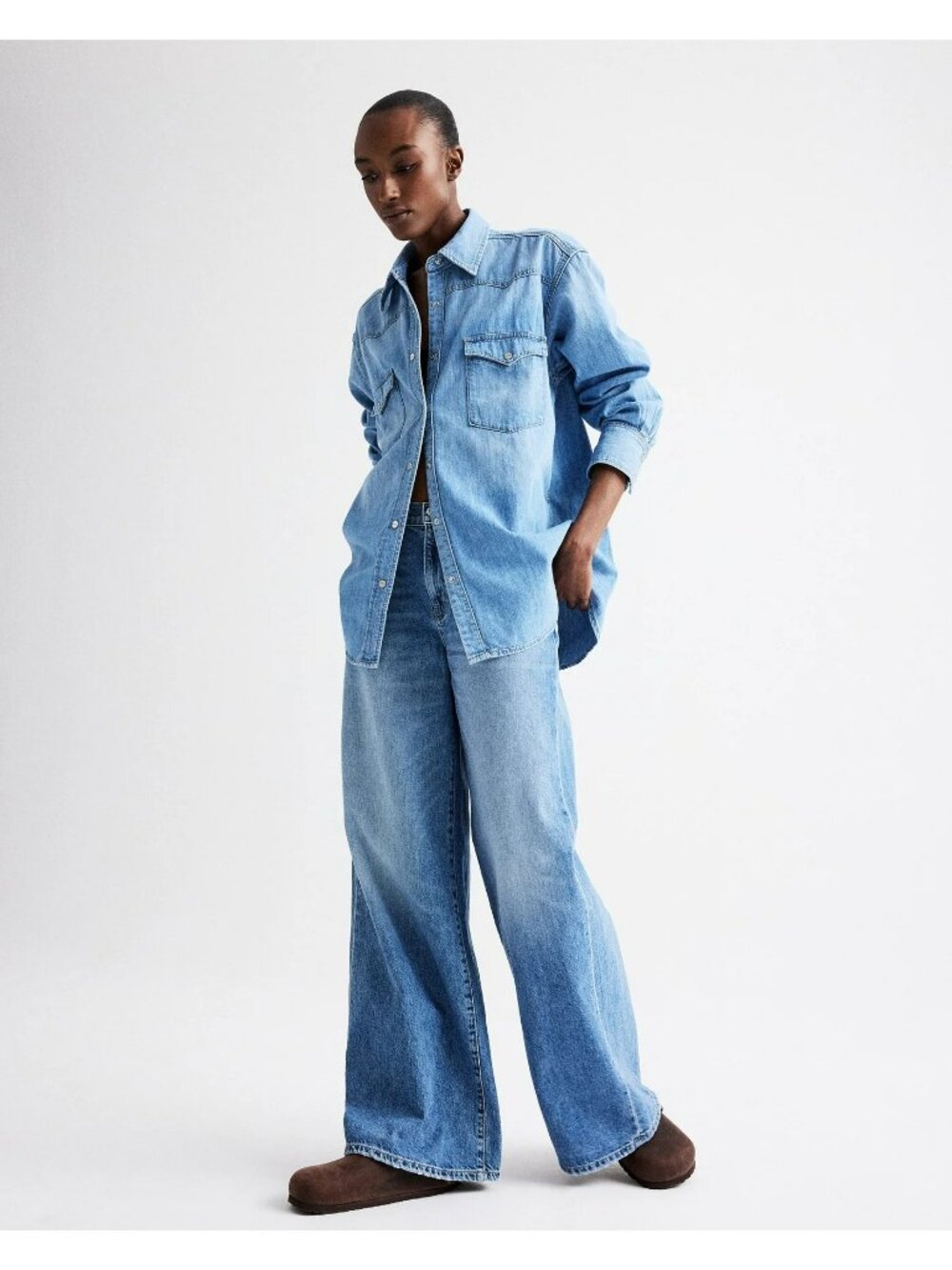 TWP $495 Tiny Dancer Jeans Vintage Wash Blue Jeans 23 Wide Leg Made in USA - Picture 15 of 16